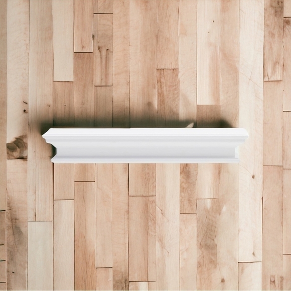 NIB HOME Decorative Modern Floating Wall SHELF Long White Wall Mounted SHELF - Picture 2 of 7